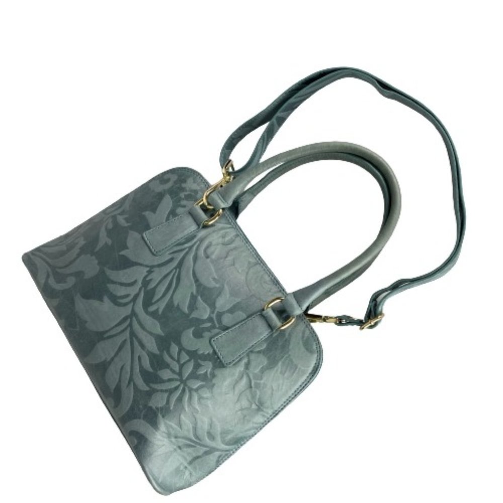 Valentina Tooled Leather Shoulder Bag